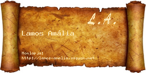 Lamos Amália névjegykártya